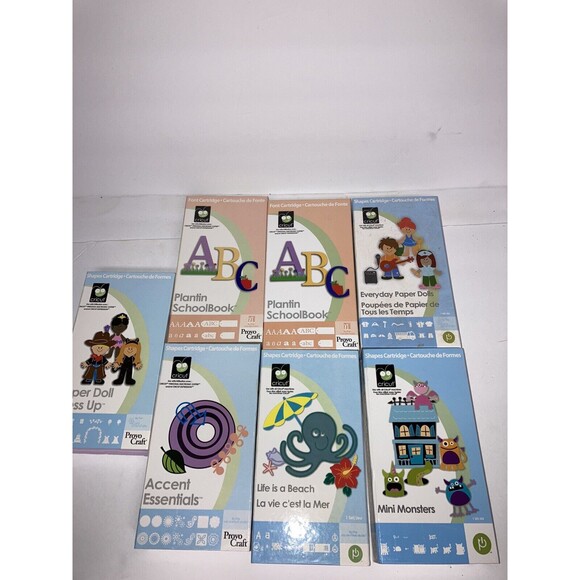 Lot 7 Cricut Cartridges w/Manual & Keyboard Complete in Boxes - Picture 1 of 5